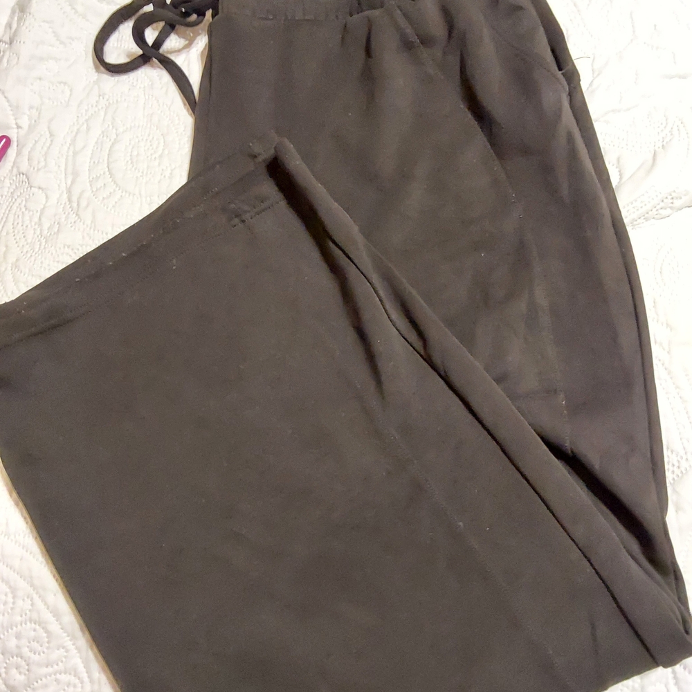Maurices Scuba Black Wide Leg Pants Size Xl